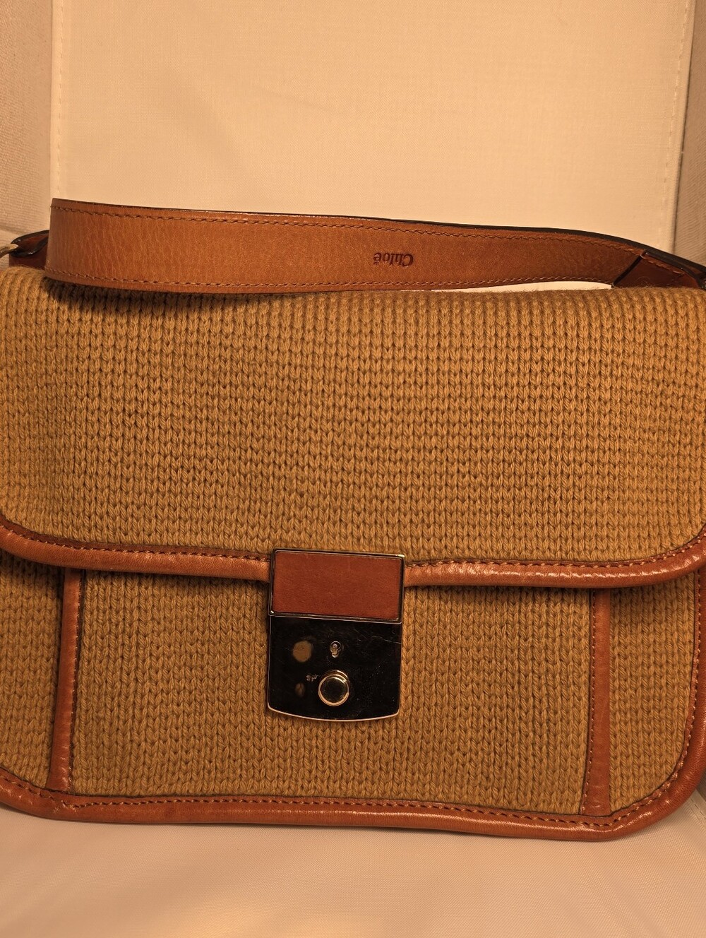 Vintage Chloé Woven Shoulder Bag with Leather Trim (And Hardware Film!) - Picture 2 of 16
